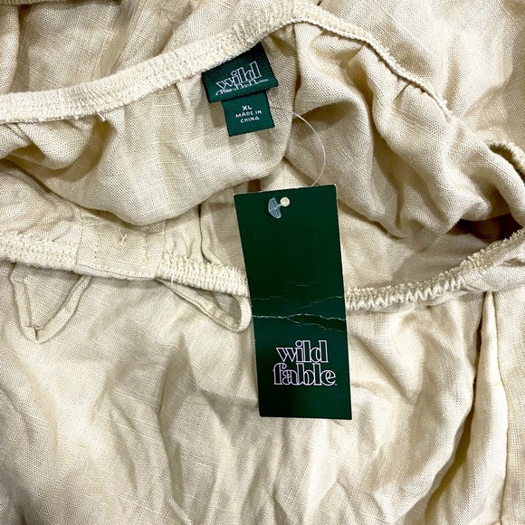 Light Taupe Linen Cut Out Sexy Cocktail Dress NWT - Picture 16 of 16